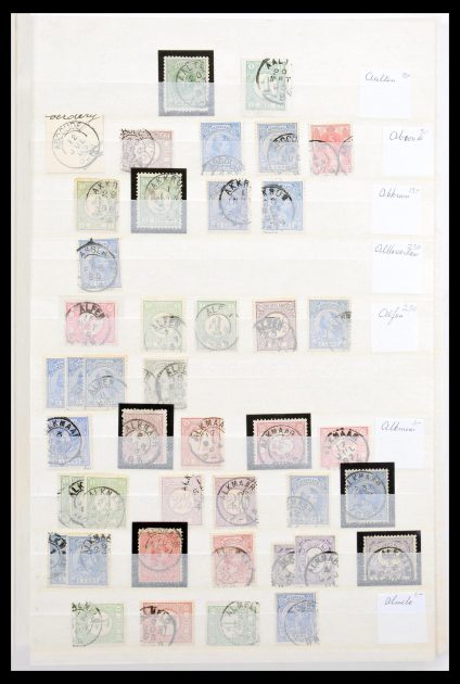 Stamp collection 30424 Netherlands smallround cancels.