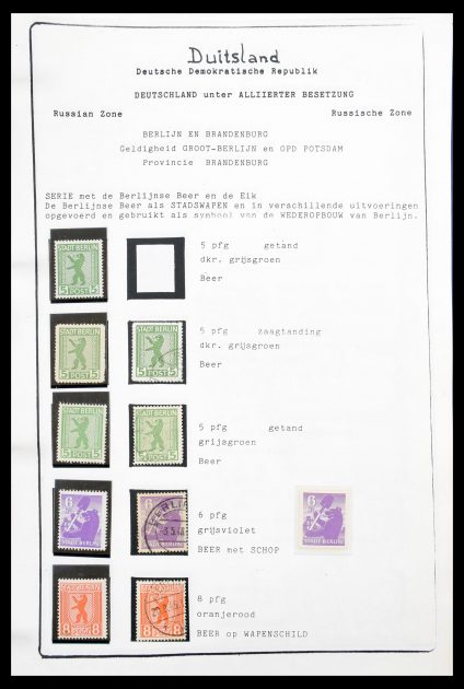 Stamp collection 30516 Sovjetzone 1945-1948.