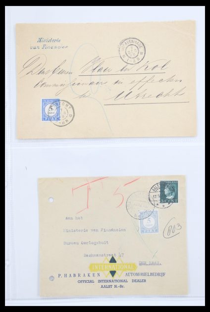 Stamp collection 30578 Netherlands postage dues on cover.