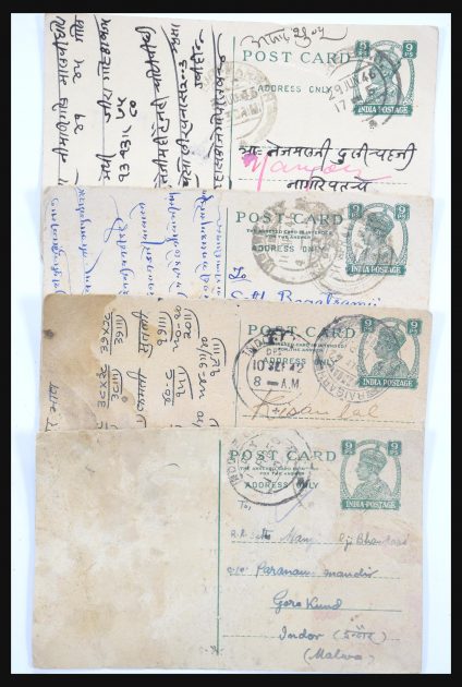 Stamp collection 30686 India and states covers 1900-1945.