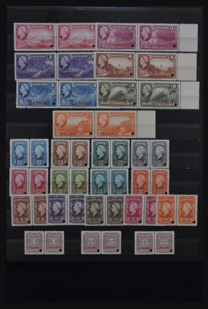 Stamp collection 30730 Surinam Specimen 1945.