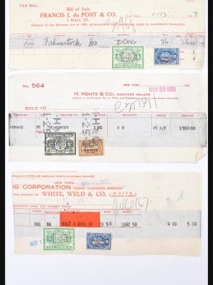 Stamp collection 30732 USA revenues on document 1868-1955.