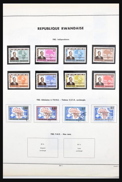 Stamp collection 30805 Rwanda 1962-1987.