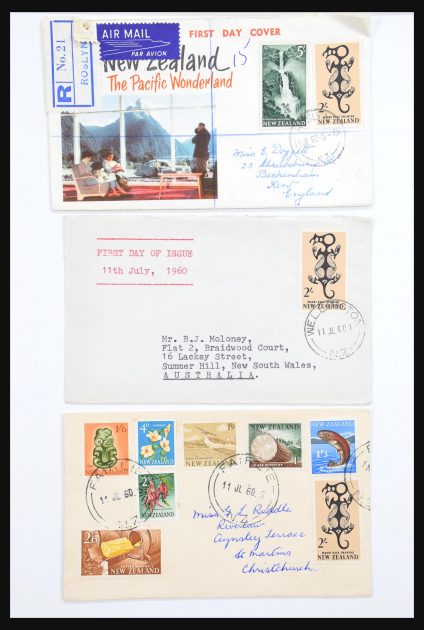Stamp collection 30821 New Zealand FDC's 1960-1971.