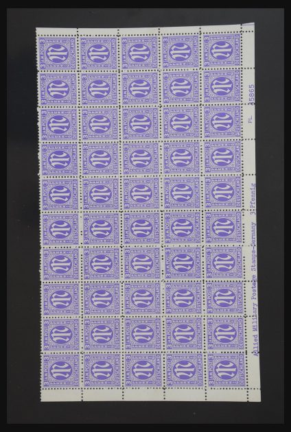 Stamp collection 30824 Germany AM post complete sheets.