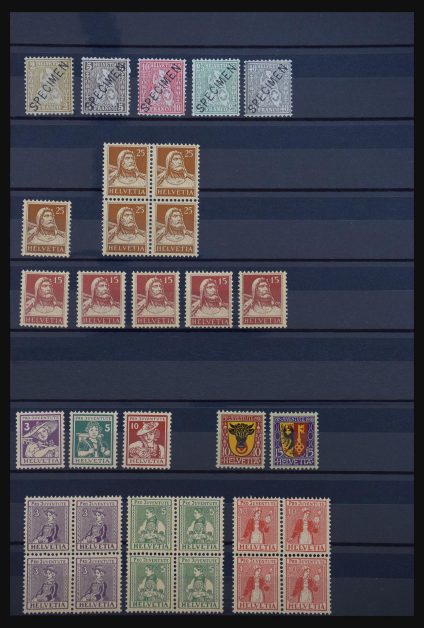 Stamp collection 30910 Switzerland.