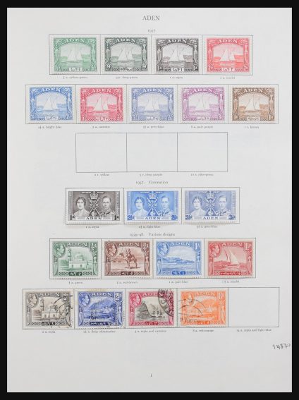 Stamp collection 30955 Great Britain and colonies 1937-1951.