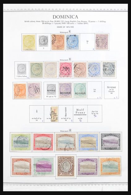 Stamp collection 30974 Dominica 1874-1985.
