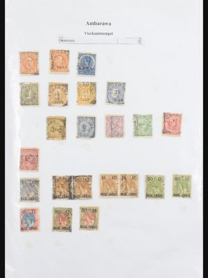 Stamp collection 30981 Dutch east Indies square cancels.