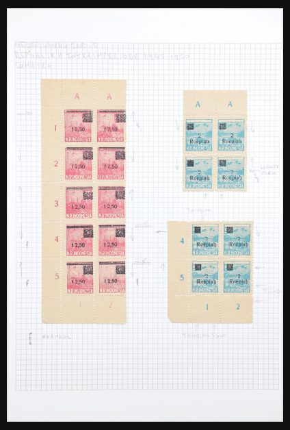 Stamp collection 30999 Dutch east Indies interimperiod 1945-1949.