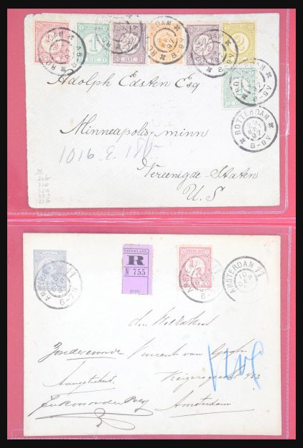 Stamp collection 31014 Netherlands covers 1891-1898.