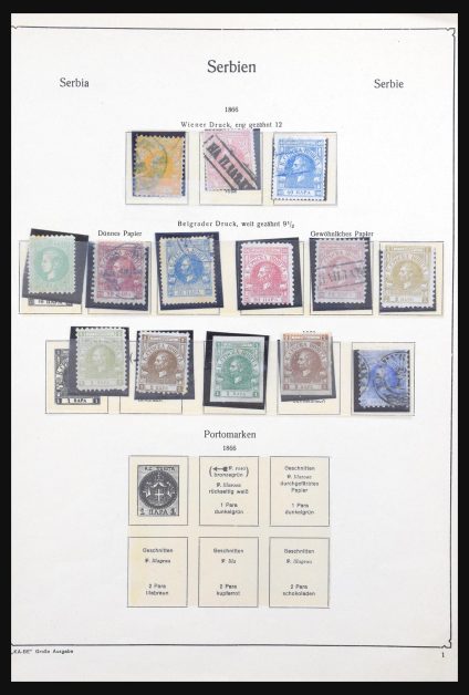 Stamp collection 31053 Serbia 1866-1945.