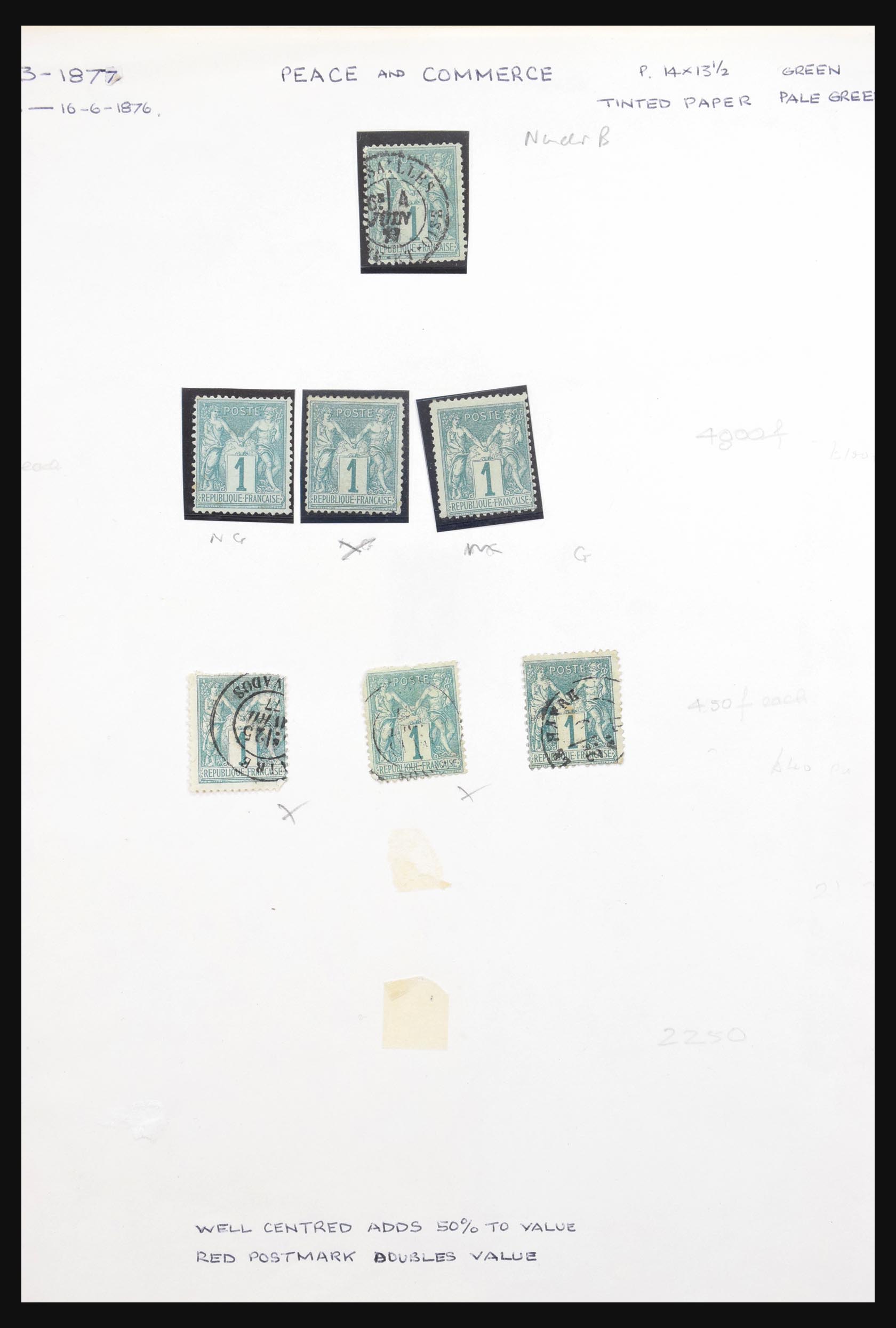 Stamp collection 31064 France 1876-1900. Stamp collection 31064 France 1876-1900.