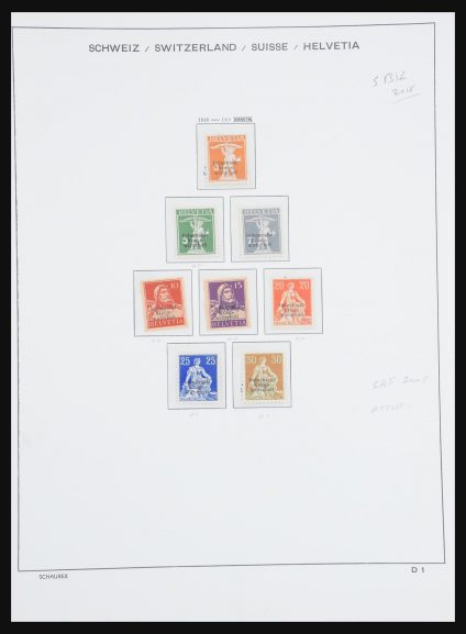 Stamp collection 31115 Switzerland service 1918-1960.