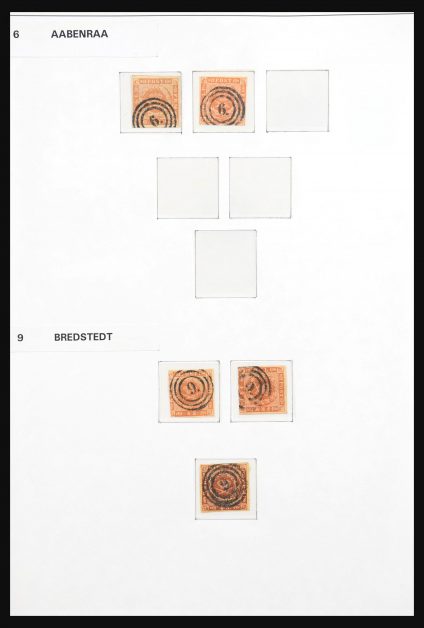 Stamp collection 31139 Denmark cancels 1854-1863.