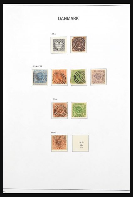 Stamp collection 31199 Denmark 1851-1998.