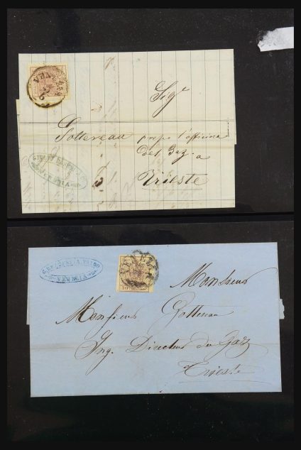 Stamp collection 31262 Austria and Germany covers 1850-1874.