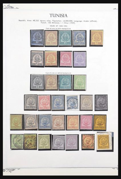 Stamp collection 31308 Tunisia 1888-1967.