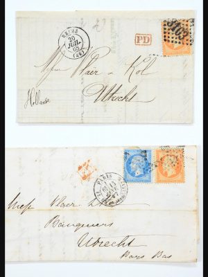 Stamp collection 31359 France and Colonies covers 1770-1960.