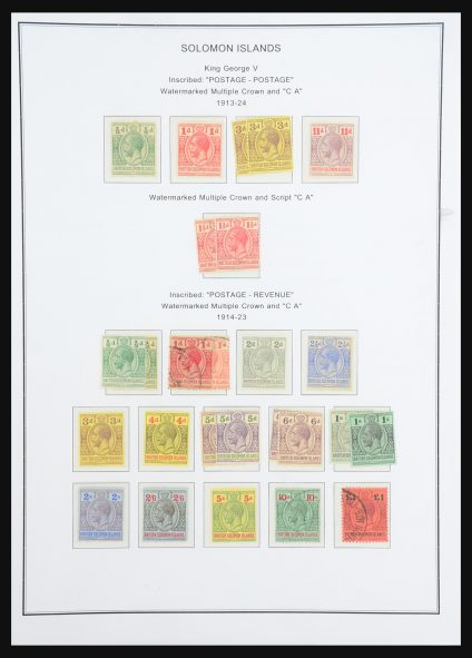 Stamp collection 31413 Solomon Islands 1913-1986.