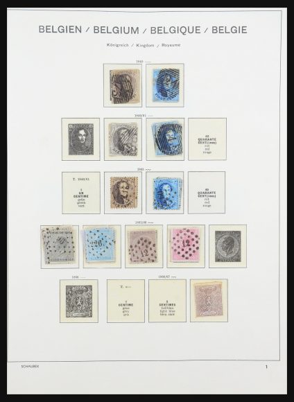 Stamp collection 31415 Belgium 1849-1971.