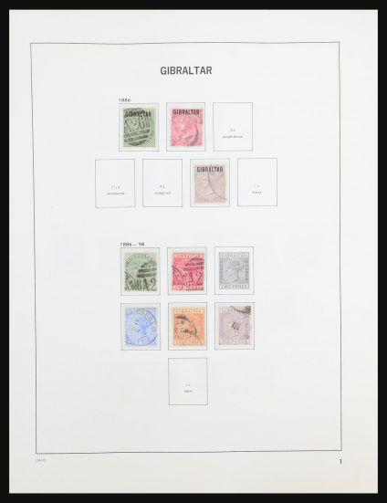 Stamp collection 31437 Gibraltar 1886-1995.