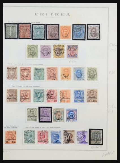 Stamp collection 31489 Eritrea 1893-1951.