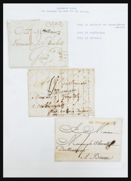 Stamp collection 31526 France covers and cancels 1725 (!)-1900.