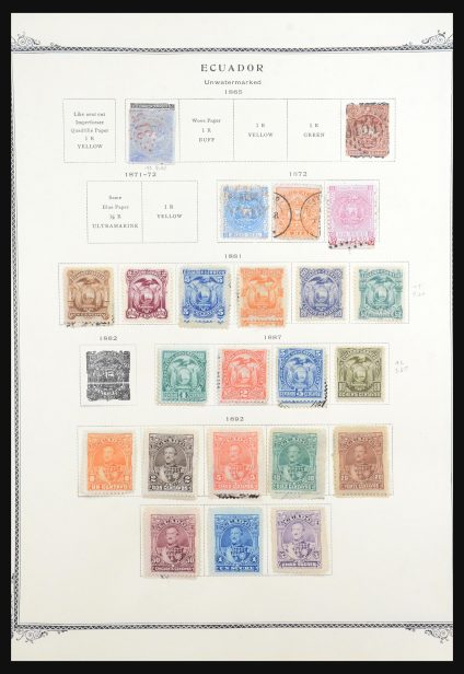 Stamp collection 31541 Ecuador 1865-1977.