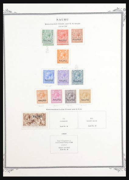 Stamp collection 31543 Nauru and New Hebrides 1908-1993.