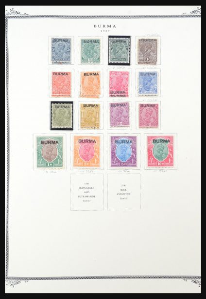 Stamp collection 31553 Burma and Ceylon 1857-1991.