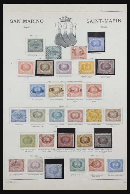 Stamp collection 31768 San Marino 1877-1899.