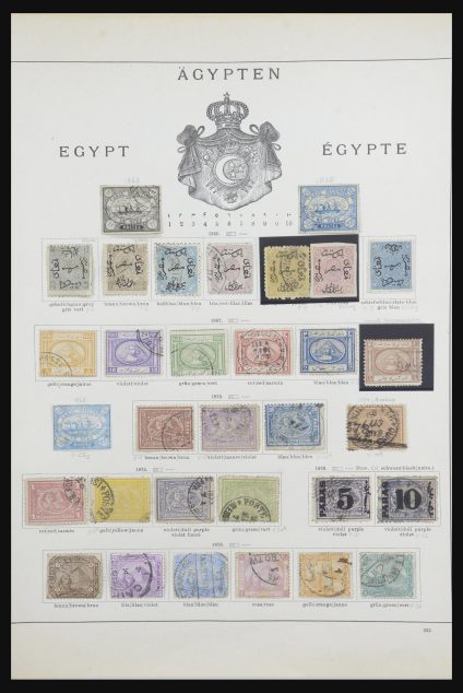 Stamp collection 31770 Egypt 1866-1893.