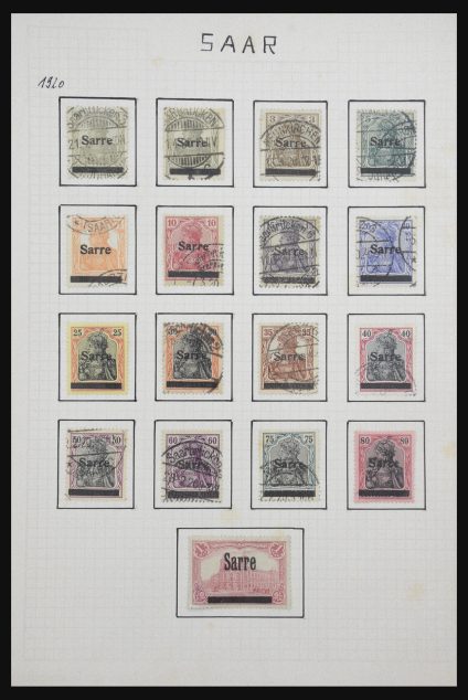 Stamp collection 31821 Saar 1920-1959.