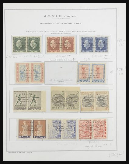 Stamp collection 31870 Italian occupation Ionian Islands 1940-1944.