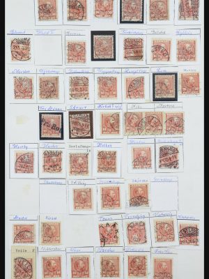 Stamp collection 31878 Denmark cancels 1904-1912.