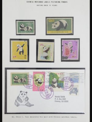 Stamp collection 31922 Thematic giant panda's 1937-1989.