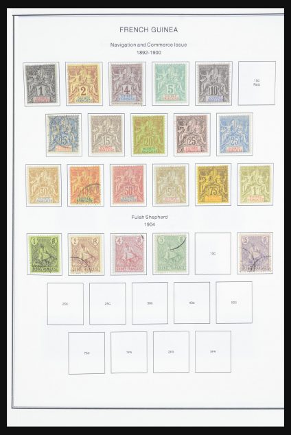 Stamp collection 32067 French Guinee 1892-1998.