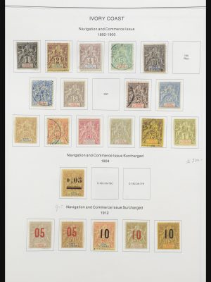 Stamp collection 32068 Ivory coast 1892-1944.