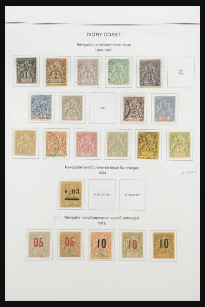 Stamp collection 32068 Ivory coast 1892-1944.