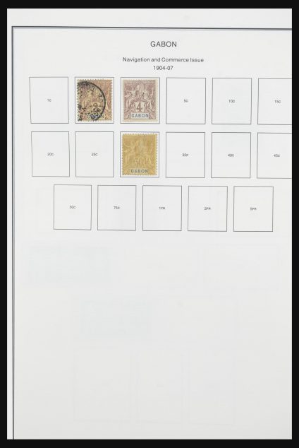 Stamp collection 32075 Gabon 1904-1987.
