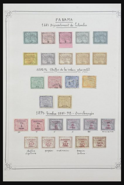 Stamp collection 32101 Panama 1887-1911.