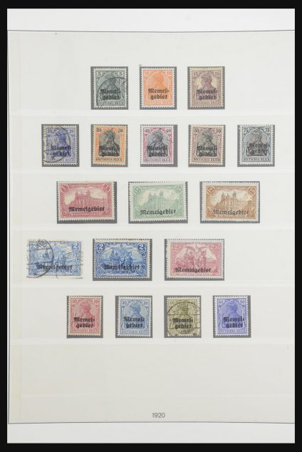 Stamp collection 32140 Memel 1920-1923.