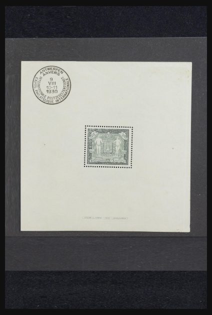 Stamp collection 32158 Belgium souvenir sheets 1930-1941.