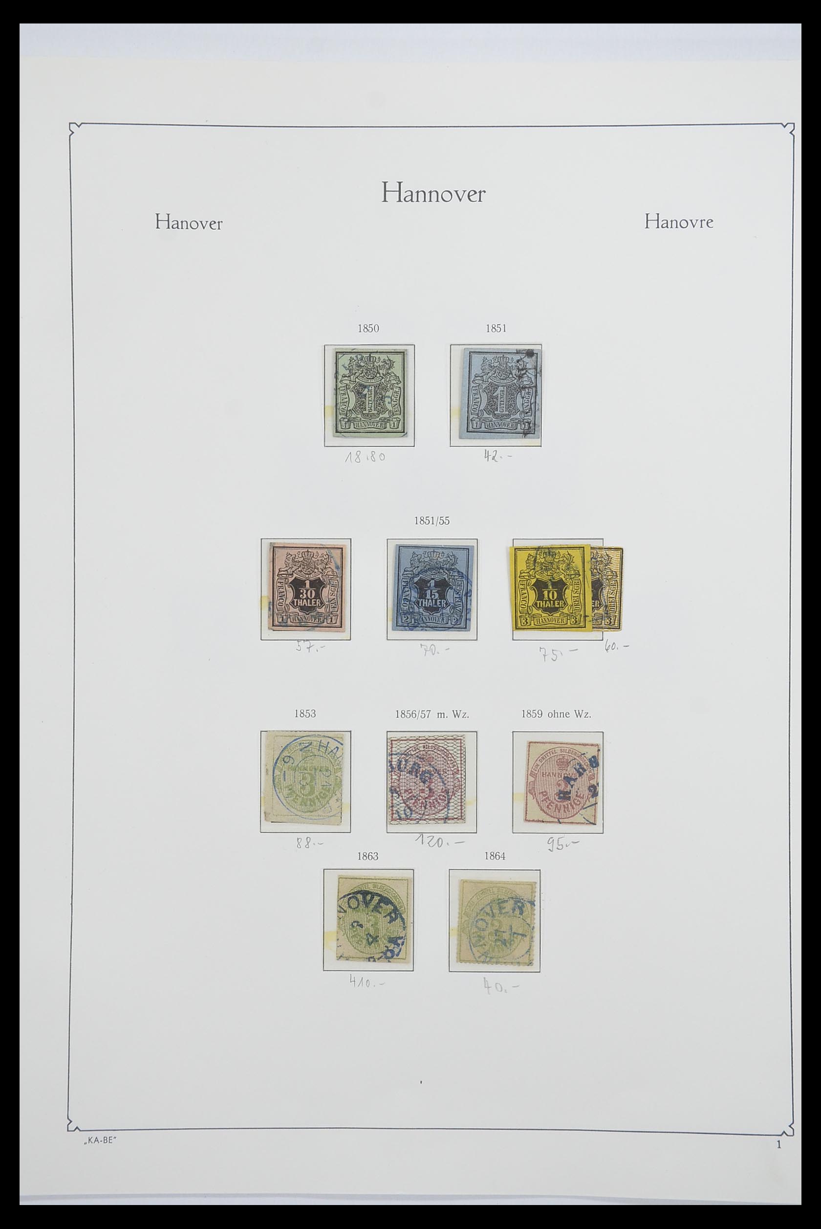 33259 Hannover 18501864. The Stamp Group Over 2,000 stamp collections