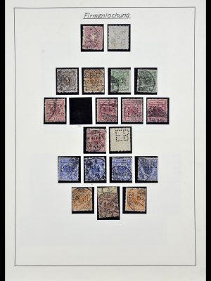 34409 German Reich perfins.