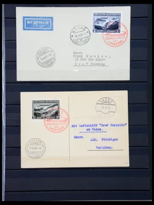 41148 Liechtenstein Zeppelin covers 1930-1936.