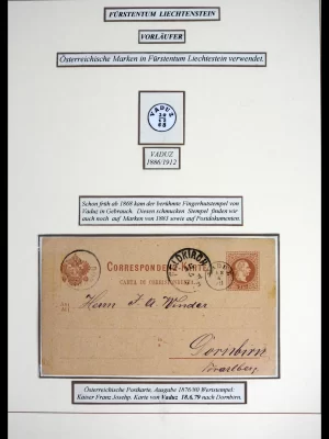 41802 Liechtenstein fore and co-runners 1869-1921.